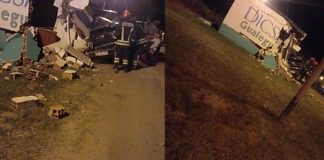 Una camioneta se incrusto en una garita en Ruta 12