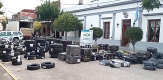 Gualeguaychú: Decomisan 233 encomiendas que contenían neumáticos