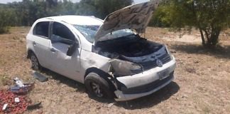 Despiste y vuelco en la Autovía