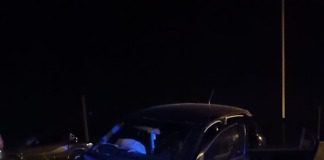 Un auto despisto en el km 156 de la autovía general artigas