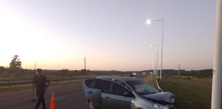 Accidente vial en ruta provincial 15, con cuatro ocupantes