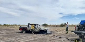 Se incendio una camioneta en ruta entrerriana