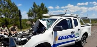 Un móvil de la Empresa ENERSA embistió de atrás a un semirremolque