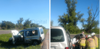 Una camioneta despistó en Ruta Nacional 12, con un lesionado