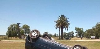 Colón: Despiste y vuelco en ruta 135