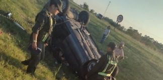 Nuevo despiste y vuelco en la Autovía Artigas