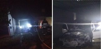 Policía inicio actuaciones por un incendio en una empresa de transporte de Colón