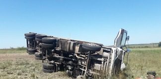 Un camión despisto en la autovía artigas