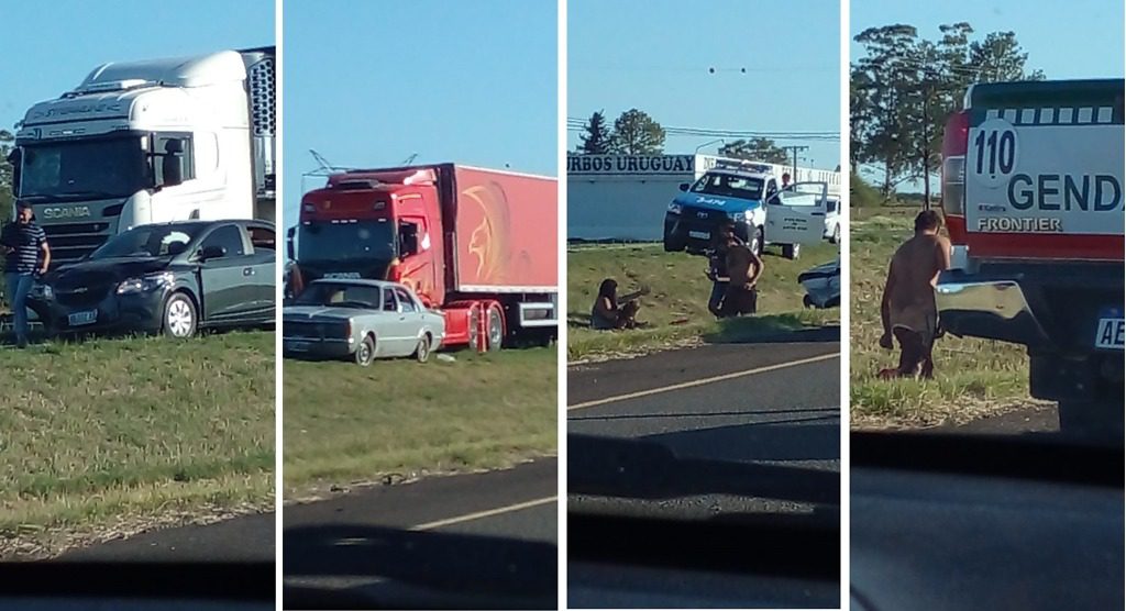 <strong>Concepción del Uruguay: Tres vehículos chocaron en la Autovía Artigas Km 121</strong>