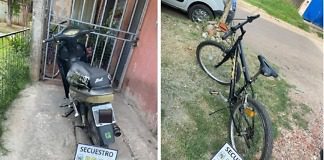 Dos menores demorados al robar una moto y una bicicleta