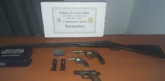 Tras un problema de violencia familiar, secuestran armas de fuego