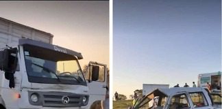 Choque entre un camión y una camioneta, con 4 personas lesionadas