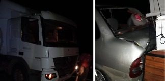 Un camión chocó desde atrás a un auto, una mujer y sus dos hijos están internados