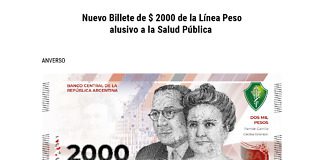 Así será el nuevo billete de 2.000 pesos que anunció el Banco Central