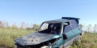 San Cipriano: Un auto despistó y volcó