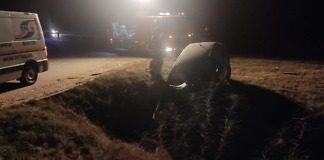 San José: Un auto volcó en la Autovía Artigas