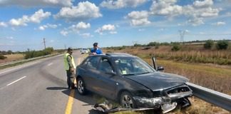 Ceibas: Conductor perdió el control y chocó contra el guardarraíl