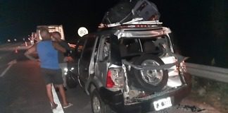 Un camión chocó desde atrás a un vehículo en la Autovía