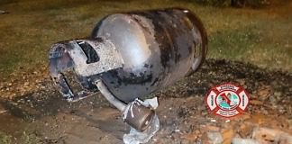 Se incendió una garrafa en Sta Teresita y Ruiz Moreno