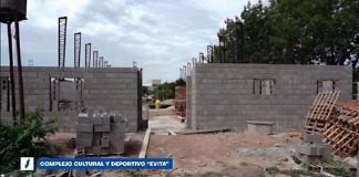 Avanza en un 50 % la construcción del nuevo “Centro deportivo y cultural Evita”