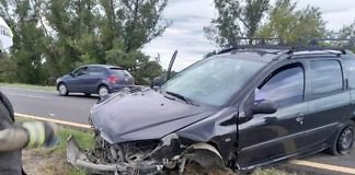 Ceibas: Vehículo chocó con la cabecera de un puente