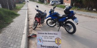 Le robaron la moto tras ser amenazada con un arma de blanca, fue detenido a los pocos minutos