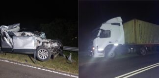 Un automovilista sufrió lesiones leves al chocar desde atrás a un camión en ruta 12