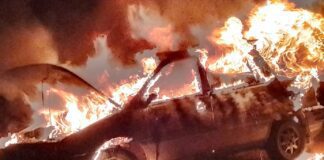 Ceibas: Se incendio un vehículo en un camino vecinal