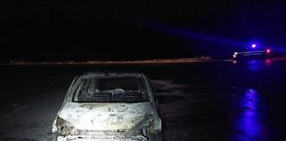 Se incendio un vehículo en la Autovía