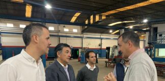 El intendente Oliva visitó una joven industria metalúrgica