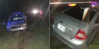 Despiste en la autovía, durante la intensa lluvia