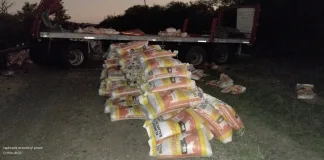 Federal: Un camionero de Pronunciamiento despistó y volcó su acoplado en Ruta Provincial 20