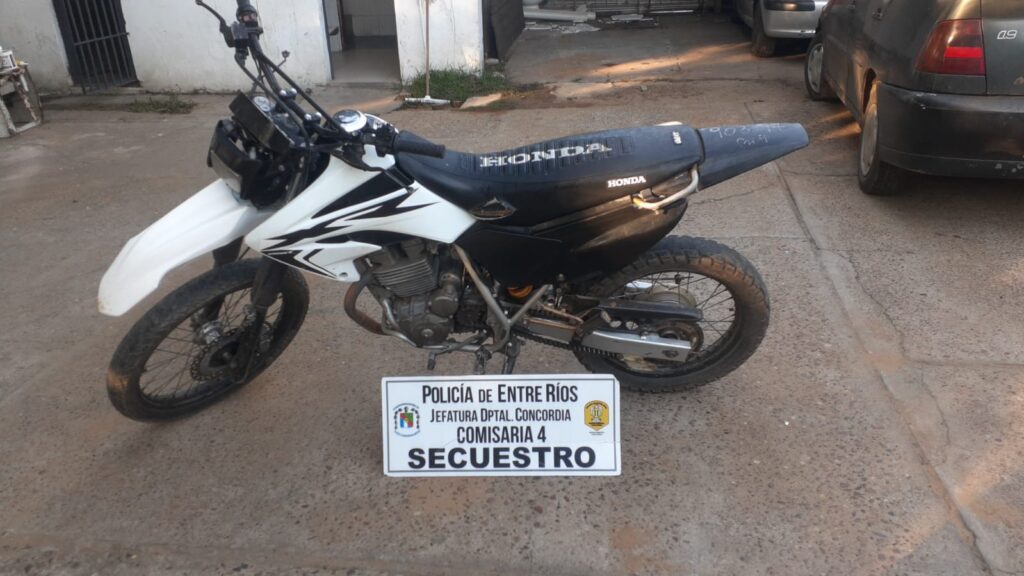 Un detenido por hurto y Recuperan una moto robada