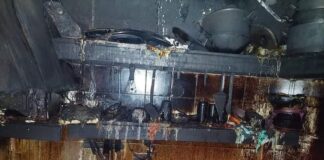 Se incendió un local gastronómico en Colón