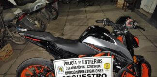 Recuperaron una motocicleta robada en la provincia de buenos aires