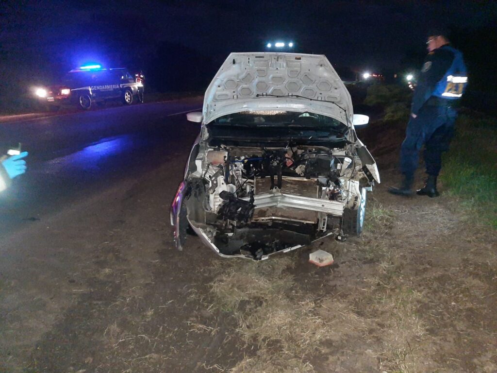 Una familia uruguayense sufrió un siniestro vial en la Autovía Nacional 12