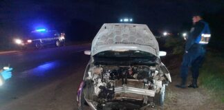 Una familia uruguayense sufrió un siniestro vial en la Autovía Nacional 12