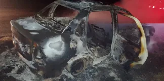 Macia: Un auto se incendió en Ruta 6