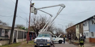 Principio de Incendio en un hidroelevador de ENERSA