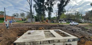 Finalizó la ampliación de la red cloacal del colector oeste de Concepción del Uruguay