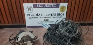 Colón: Personal policial recuperó elementos sustraídos en una obra en construcción