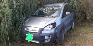 Un auto despistó en Ruta Nacional 12