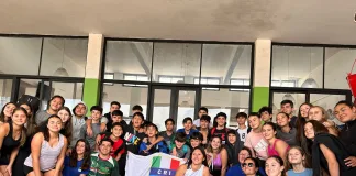 Delegación del Club República de Italia de hockey en los juegos Evitas Provinciales