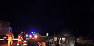 Ubajay: Vuelco en la Autovía Artigas