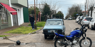 Concepción del Uruguay: Un motociclista sufrió lesiones graves al chocar con un vehículo