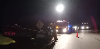 Vuelco en la Autovía General Artigas