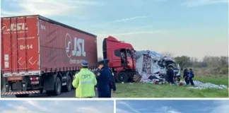 Macia: Choque fatal entre dos camiones en Ruta Provincial 6