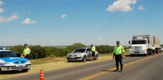 Colonia Elia: Esta mañana un camión volcó en la Autovía