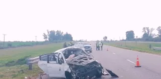 Un vehículo despistó en Ruta 14, el conductor perdió la vida, no llevaba puesto el cinturón de seguridad