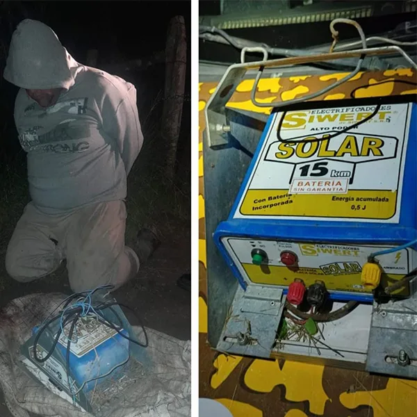 Detienen a una persona robando un electrifocador y una pantalla solar